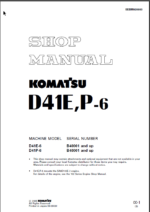 Komatsu D41E P-6 Shop Manual