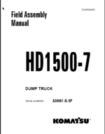 Komatsu HD1500-7 Field Assembly Manual