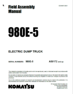 Komatsu 980E-5 Field Assembly Manual (A50172 and up)