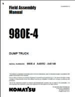 Komatsu 980e-4 Field Assembly Manual (A40052 - A40146)