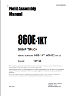 Komatsu 860E-1KT Field Assembly Manual (A30102 and up)