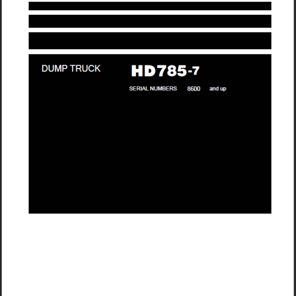 HD785-7 (8600 and up) Shop Manual