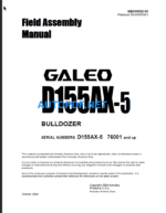 D155AX-5 Galeo Field Assembly Manual