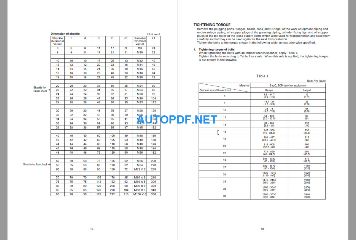 D475A-5 Field Assembly Instruction (20001 and up)