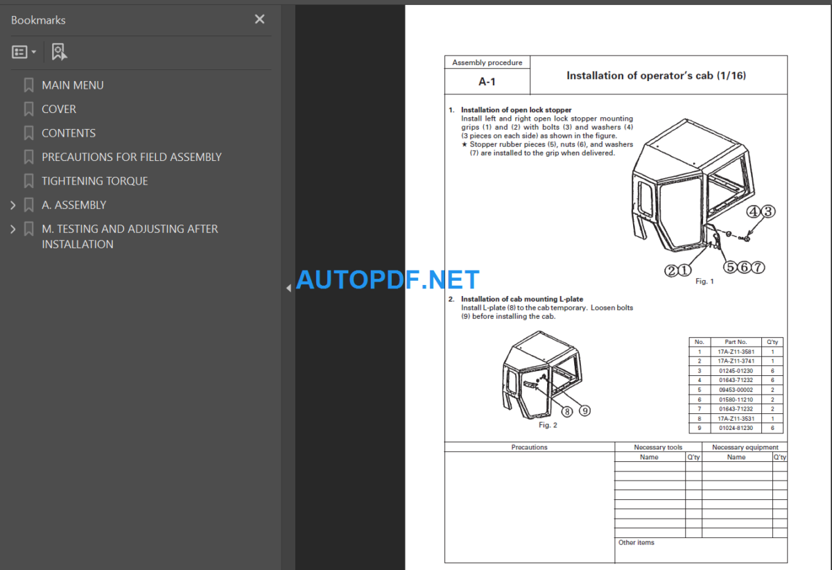 D155AX-5 Galeo Field Assembly Manual