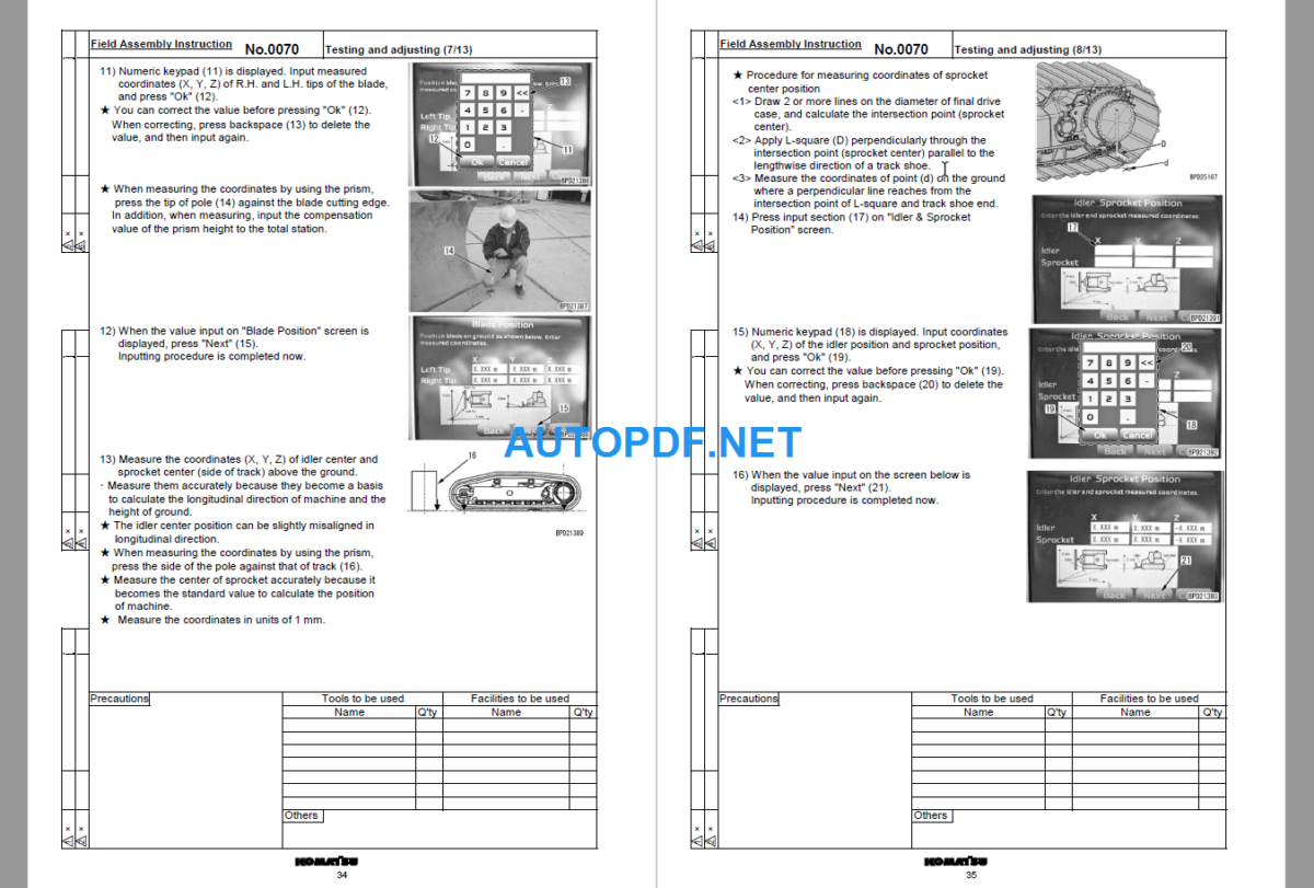 D85EXI-18E0 D85PXI-18E0 Field Assembly Instruction