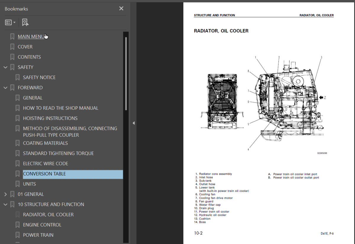 Komatsu D41E P-6 Shop Manual