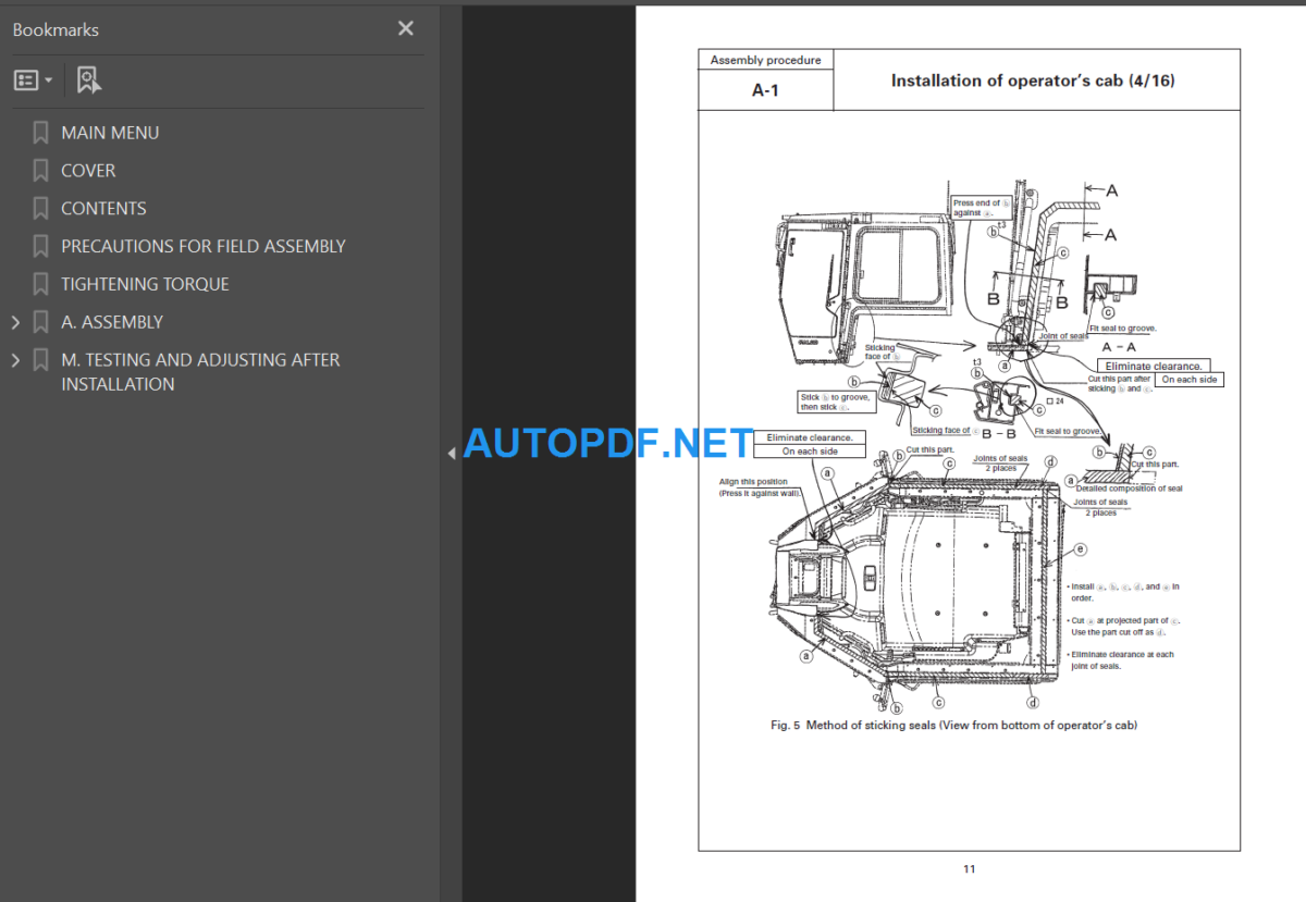 D155AX-5 Galeo Field Assembly Manual