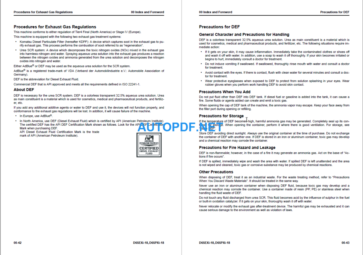 D65EXI-18 D65PXI-18 Shop Manual