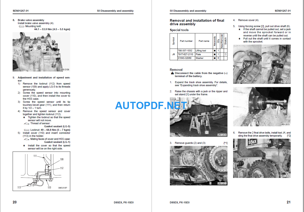 D85EX-15E0 D85PX-15E0 Shop Manual