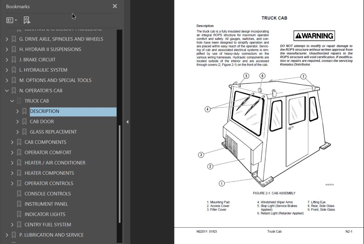 Komatsu 730E (A30310 A30312 AND UP) Shop Manual