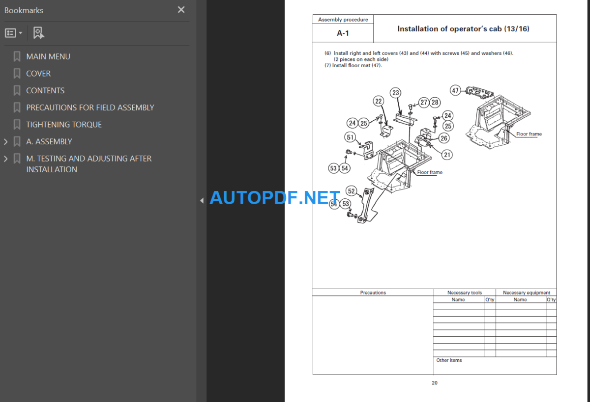 D155AX-5 Galeo Field Assembly Manual