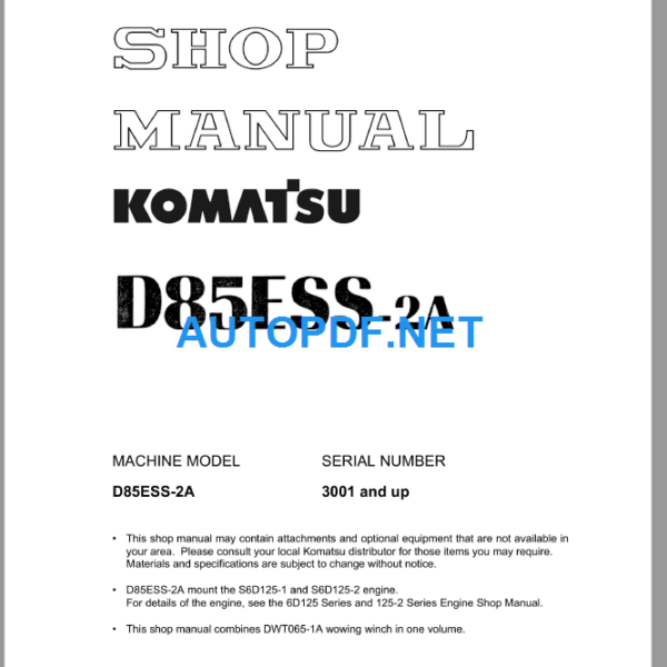 D85ESS-2A Shop Manual