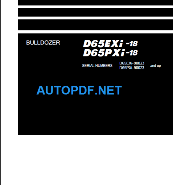 D65EXI-18 D65PXI-18 Shop Manual (90023 and up)