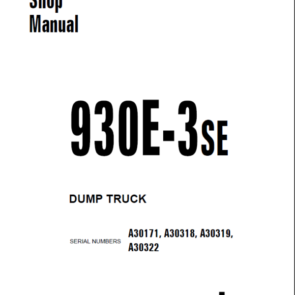 Komatsu 930E-3SE Shop Manual