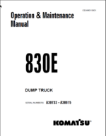 Komatsu 830E Operation and Maintenance Manual Shop Manual