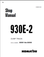 Komatsu 930E-2 (A30301 thru A30303) Shop Manual