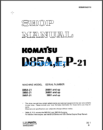D85A E P-21 Shop Manual