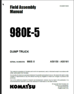 Komatsu 980E-5 Field Assembly Manual (A50150 - A50161)