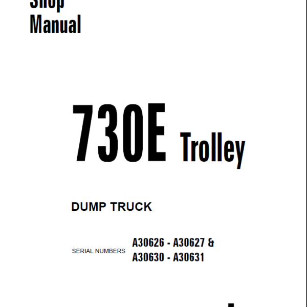 Komatsu 730E TROLLEY (A30626 - A30627 & A30630 - A30631) Shop Manual