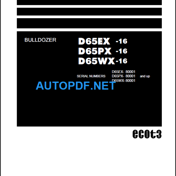 D65EX PX WX-16 Shop Manual