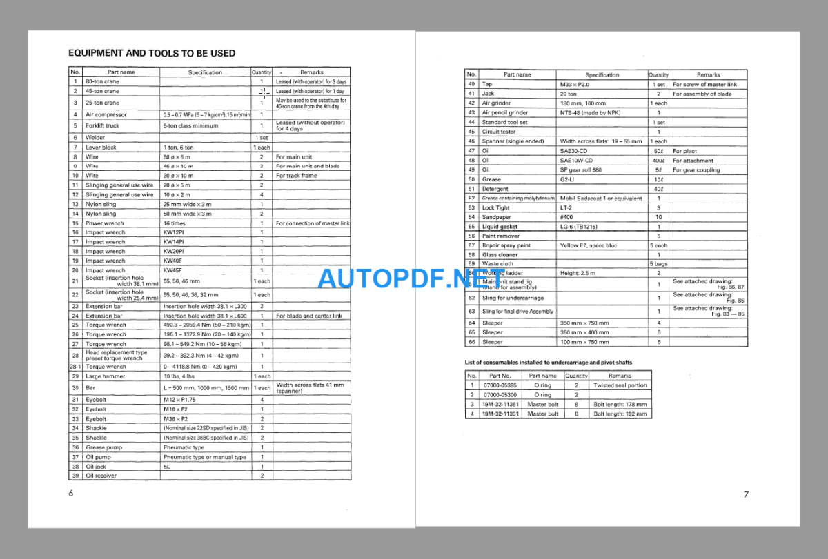 Komatsu Dozer D575A-2 Field Assembly Instruction