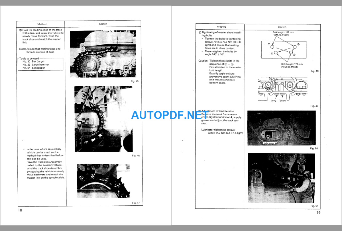 Komatsu Dozer D575A-2 Field Assembly Instruction