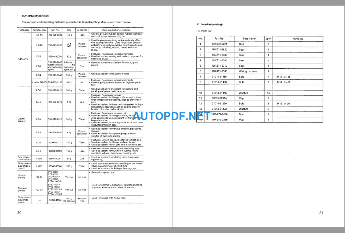 Komatsu Dozer D575A-2 Field Assembly Instruction