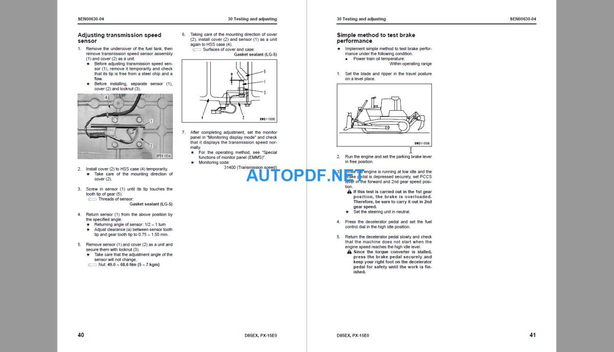 D85EX-15E0 (11001 and up) D85PX-15E0 Shop Manual