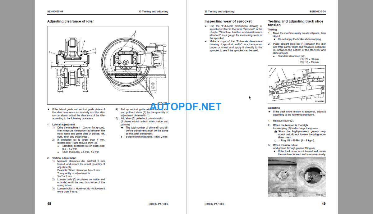 D85EX-15E0 (11001 and up) D85PX-15E0 Shop Manual