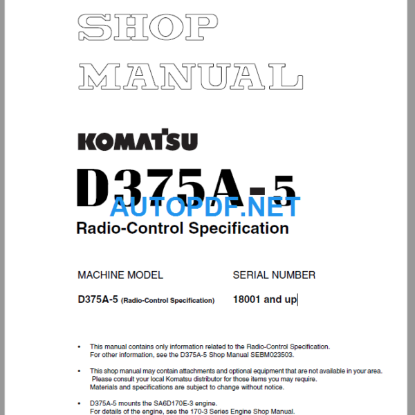 D375A-5 Shop Manual