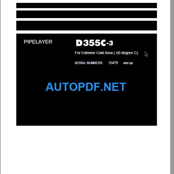 D355C-3 Field Assembly Instruction (15479 and up)