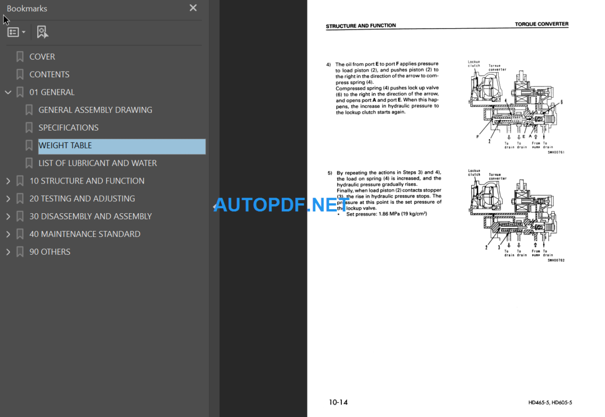 HD465-5 4626 and up HD605-5 1013 and up Shop Manual