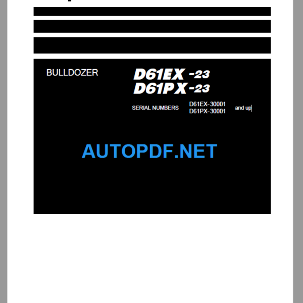 D61EX-23 D61PX-23 Shop Manual