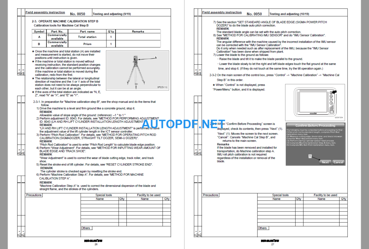 D85EXI-18E0 D85PXI-18E0 Field Assembly Instruction (25001 and up)