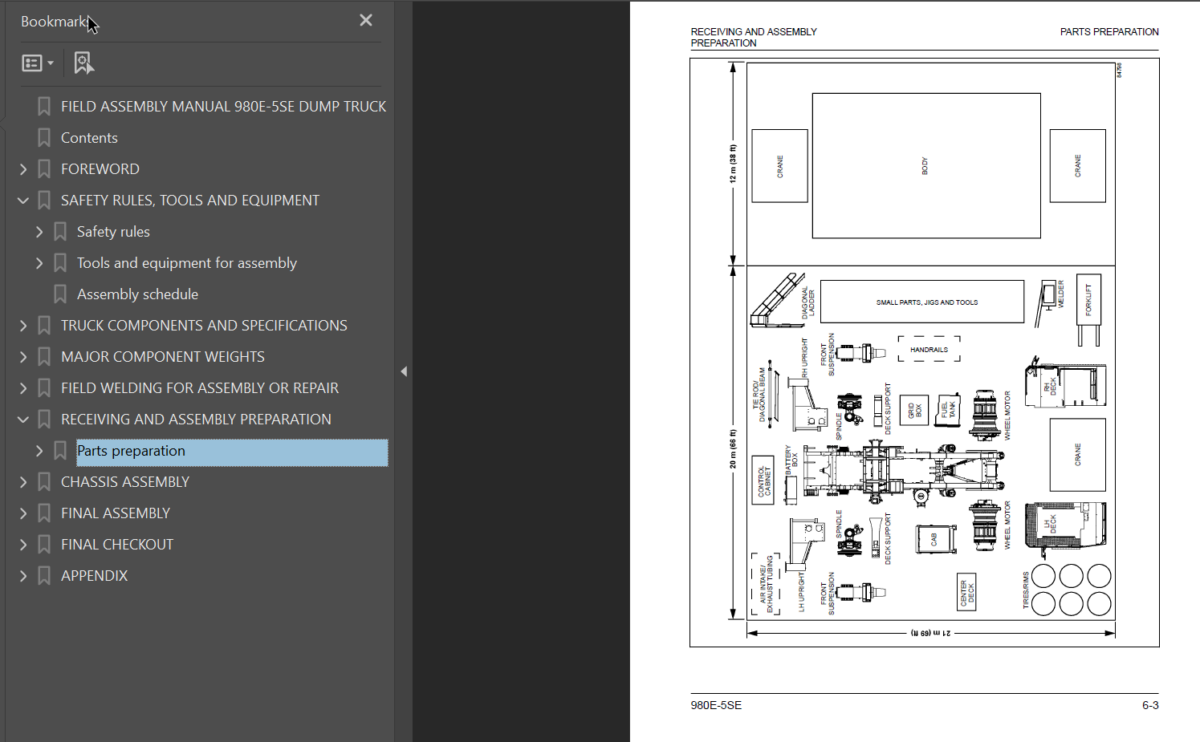 Komatsu 980E-5SE Field Assembly Manual