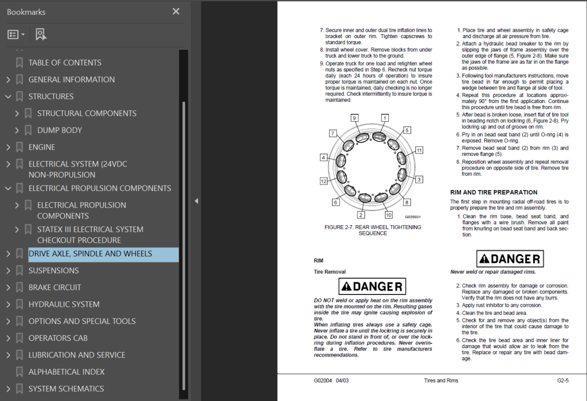 Komatsu 830E (A30741 & UP With Full Time Axle Blower) Shop Manual