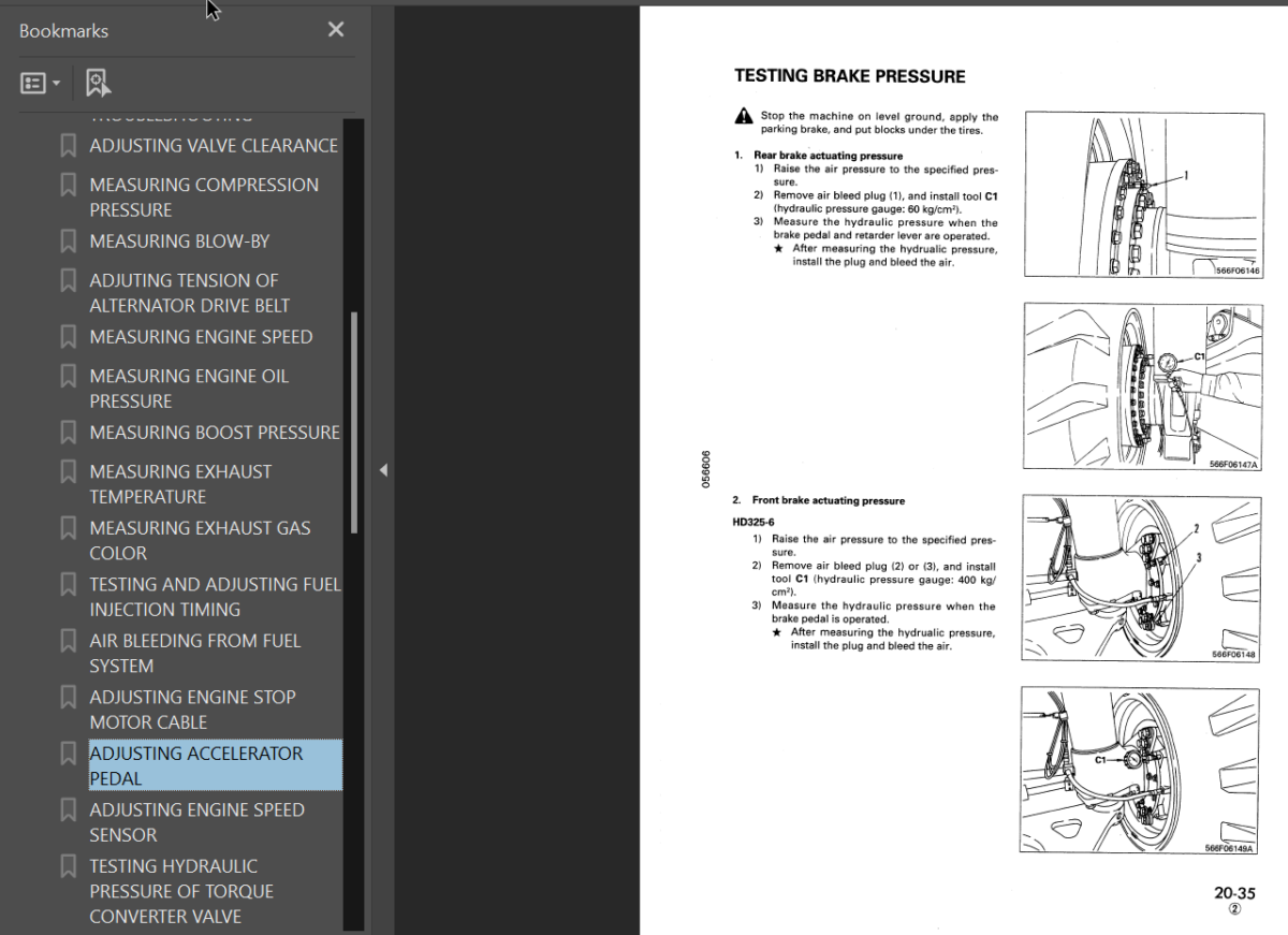 Komatsu HD325-6 HD405-6 Shop Manual