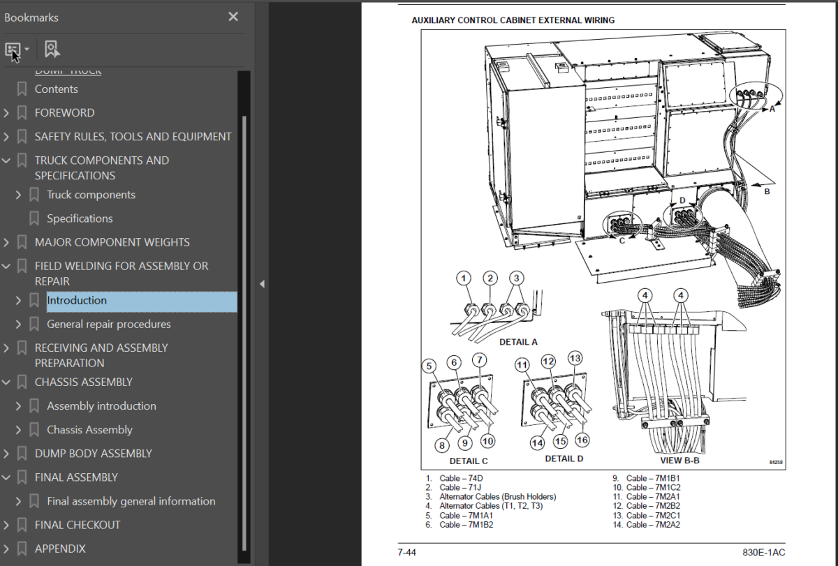 Komatsu 830E-1AC Field Assembly Manual (A41138 and up)