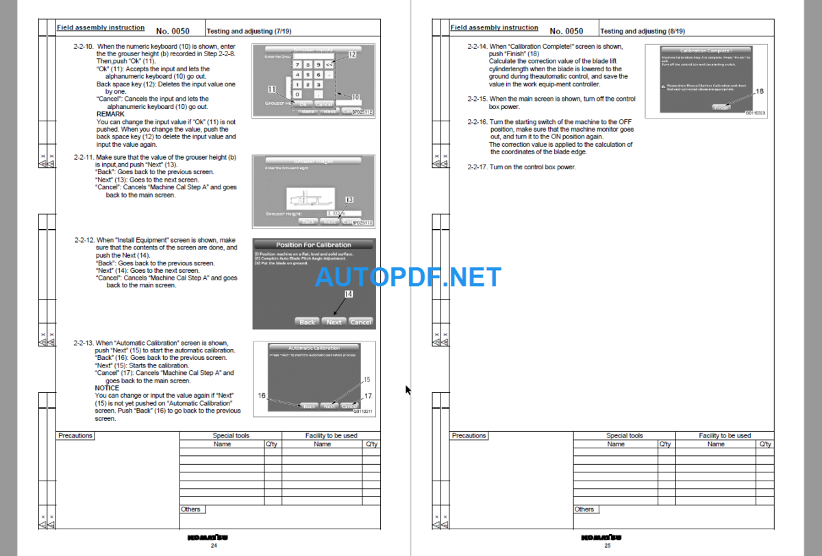 D85EXI-18 D85PXI-18 Field Assembly Instruction (25001 and up)