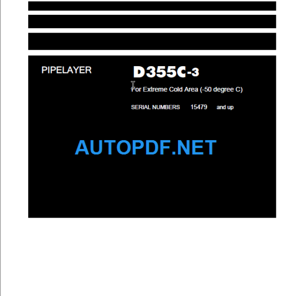 D355C-3 Field Assembly Instruction (15479 and up) (GEN00127-04)