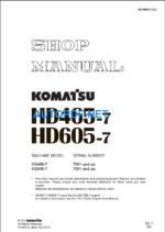 Komatsu HD465-7 HD605-7 Shop Manual