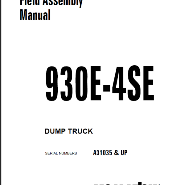 Komatsu 930E-4SE Field Assembly Manual