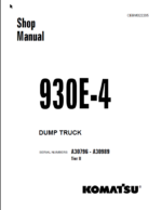 Komatsu 930E-4 (A30796 - A30989) Shop Manual