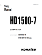 Komatsu HD1500-7 (A30001 & UP) Shop Manual