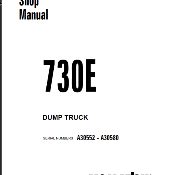 Komatsu 730E (A30552 - A30580) Shop Manual