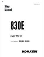 Komatsu 830E (A30625 - A30649) Shop Manual