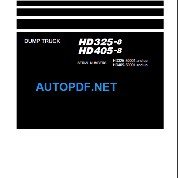 HD325-8 HD405-8 Shop Manual