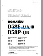D58E-1-1A-1B D58P-1-1B Shop Manual