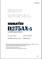 D275AX-5 Shop Manual